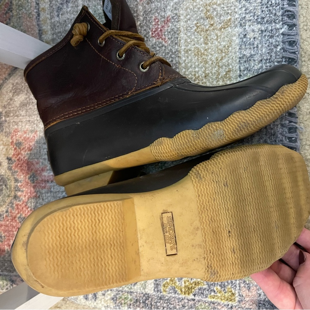 Sperry Women's Brown and Black Waterproof Duck Boots - Picture 2 of 5